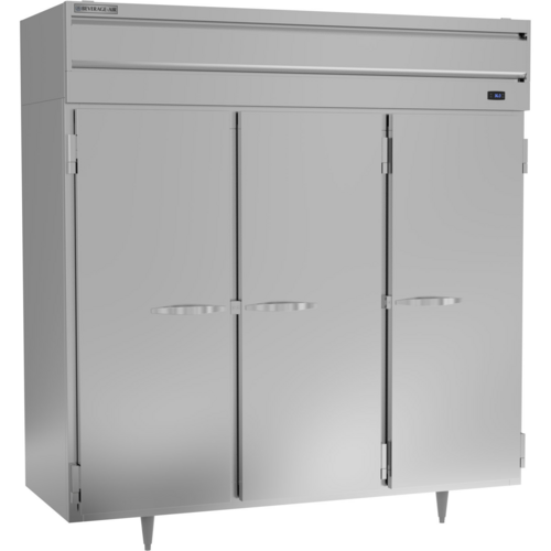 Beverage-Air PR3HC-1AS 77 3/4" 3 Section Solid Door Reach-In Refrigerator