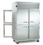 Traulsen G27004P 52 1/8" 2 Section Solid & Glass Door Pass-Thru Refrigerator