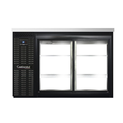 Continental Refrigerator BB50SNSGDPT 50" Solid Door Back Bar Cooler