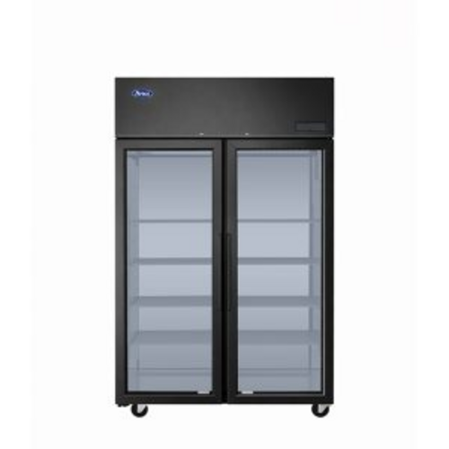 Atosa PLUS-F2B-GD-S-PT 53" 2 Section Glass Door Pass-Thru Refrigerator