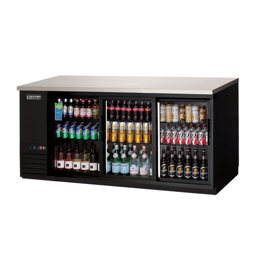 Everest EBB90G-SD 89 1/4" Glass Door Back Bar Cooler