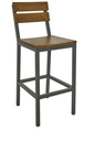 BFM Seating 4110BWOA-GR 17 1/2" Barstool