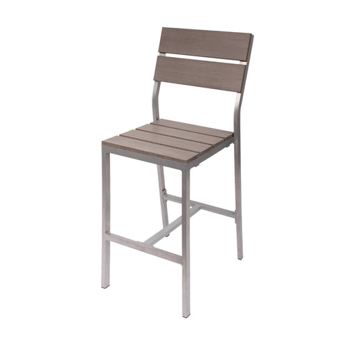 BFM Seating PH202BGRTK-SG 15 1/2" Patio Barstool