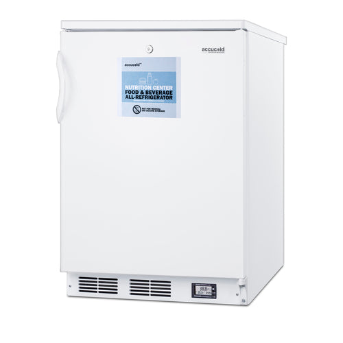 Summit FF6LWBI7NZ 23 5/8" Solid Door Undercounter Refrigerator