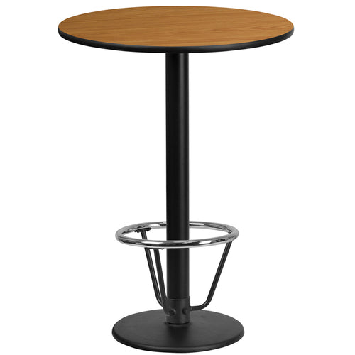 Flash Furniture XU-RD-24-NATTB-TR18B-3CFR-GG Dining Table