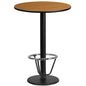 Flash Furniture XU-RD-24-NATTB-TR18B-3CFR-GG Dining Table