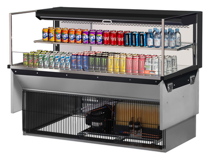 Turbo Air TOM-60L-UF-W(B)-2SI-N 59 7/8" Refrigerated Display Case