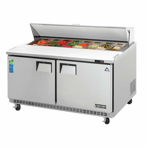 Everest EPBNWR2 59 1/8" 2 Doors 16 Pan Sandwich / Salad Prep Table