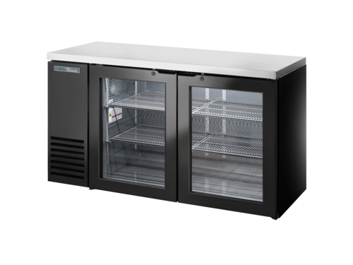 True TBB24-60-2G-Z1-SFT-B-1 60 1/8" Glass Door Back Bar Cooler