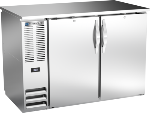Beverage-Air BBN48HC-F-PT-S 48" Solid Door Back Bar Cooler