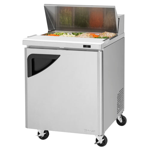 Turbo Air TST-28SD-N 27 1/2" 1 Door 9 Pan Sandwich / Salad Prep Table