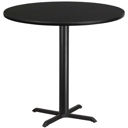 Flash Furniture XU-RD-42-BLKTB-T3333B-GG Dining Table