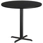 Flash Furniture XU-RD-42-BLKTB-T3333B-GG Dining Table