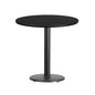 Flash Furniture XU-RD-30-BLKTB-TR18-GG Dining Table