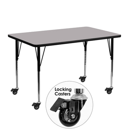 Flash Furniture XU-A2448-REC-GY-T-A-CAS-GG Dining Table