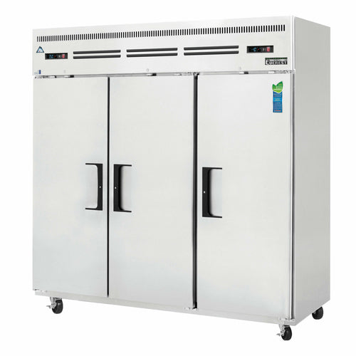 Everest ESRF3 74 3/4" 3 Section Solid Door Reach-In Refrigerator Freezer