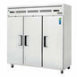 Everest ESRF3 74 3/4" 3 Section Solid Door Reach-In Refrigerator Freezer