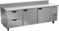 Beverage-Air WTRD93AHC-2 93" 2 Doors Worktop Refrigerator