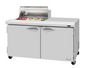 Turbo Air PST-60-08S-N-CL 60 1/4" 2 Doors 9 Pan Sandwich / Salad Prep Table