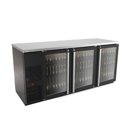 Micro Matic MBB78G-E 80" Glass Door Back Bar Cooler