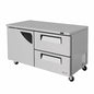 Turbo Air TUR-60SD-D2-N 60 1/4" Solid Door Undercounter Refrigerator
