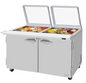 Turbo Air PST-60-24-N-GL 60 1/4" 2 Doors 24 Pan Mega Top Sandwich / Salad Prep Table