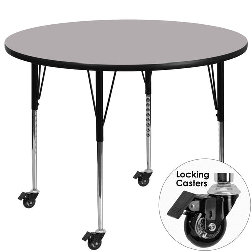 Flash Furniture XU-A42-RND-GY-T-A-CAS-GG Dining Table