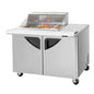 Turbo Air TST-48SD-12M-N-CL 48 3/8" 2 Doors 12 Pan Mega Top Sandwich / Salad Prep Table