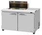 Turbo Air PST-48-08S-N(-LW) 48 1/4" 2 Doors 9 Pan Sandwich / Salad Prep Table