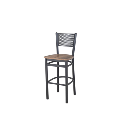 BFM Seating 2161BKPR-SB 17 1/4" Barstool