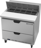 Beverage-Air SPED36HC-10-2 36" 2 Drawer 12 Pan Sandwich / Salad Prep Table