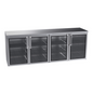 Krowne BR96 96" Solid Door Back Bar Cooler