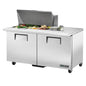 True TSSU-60-15M-B-HC 60 3/8" 2 Doors 15 Pan Mega Top Sandwich / Salad Prep Table