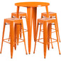 Flash Furniture CH-51090BH-4-30SQST-OR-GG Patio Dining Set