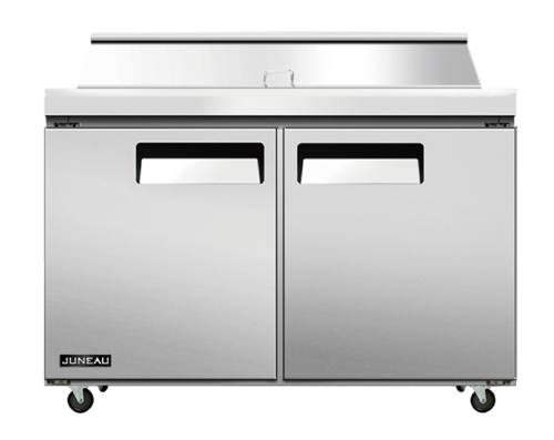 Omcan 58008 60 3/8" 2 Doors 16 Pan Sandwich / Salad Prep Table