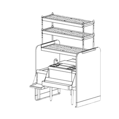 Perlick PTS42L-LF 42" Underbar Ice Bin / Cocktail Station