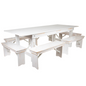 Flash Furniture XA-FARM-3-WH-GG 40" Dining Table