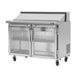 Turbo Air PST-48-G-N 48 1/4" 2 Doors 12 Pan Sandwich / Salad Prep Table