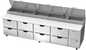 Beverage-Air DPD119HC-8 119" 8 Drawer Pizza Prep Table