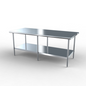 NBR TS6-9624 96" Work Table