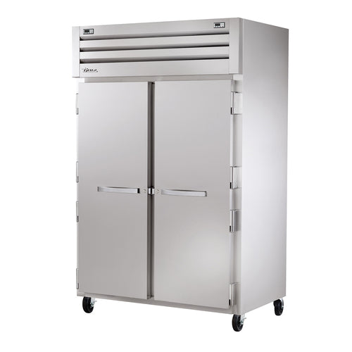 True STA2DT-2S-HC 52 5/8" 2 Section Solid Door Reach-In Refrigerator Freezer