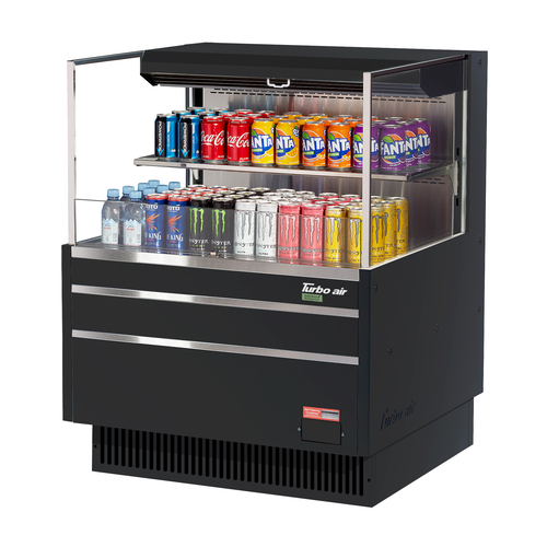 Turbo Air TOM-36L-UF-W(B)-2S-N 34 3/4" Open Air Merchandiser