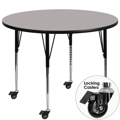 Flash Furniture XU-A48-RND-GY-H-A-CAS-GG Dining Table
