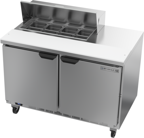 Beverage-Air SPE48HC-08 48" 2 Doors 9 Pan Sandwich / Salad Prep Table