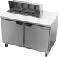 Beverage-Air SPE48HC-08 48" 2 Doors 9 Pan Sandwich / Salad Prep Table