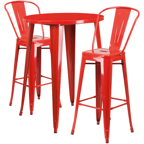 Flash Furniture CH-51090BH-2-30CAFE-RED-GG Patio Dining Set