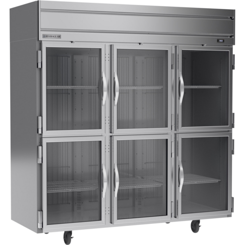 Beverage-Air HF3HC-1HG 78" 3 Section Glass Door Reach-In Freezer