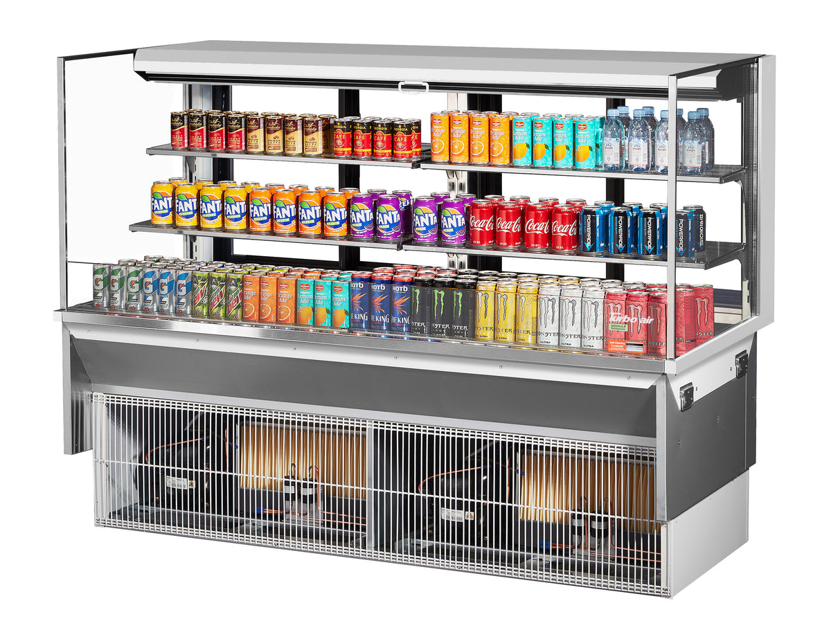 Turbo Air TOM-72L-UFD-W(B)-3SI-N 71 7/8" Refrigerated Display Case