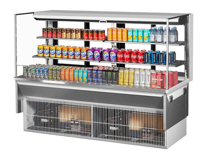 Turbo Air TOM-72L-UFD-W(B)-3SI-N 71 7/8" Refrigerated Display Case