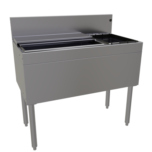 Glastender CBA-36R-CP10 36" Underbar Ice Bin / Cocktail Station